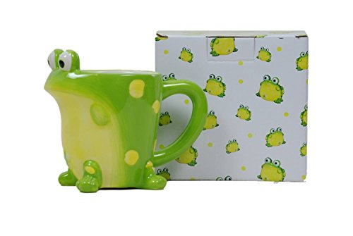 Burton Frog Green Porcelain Coffee Mug, 10 oz