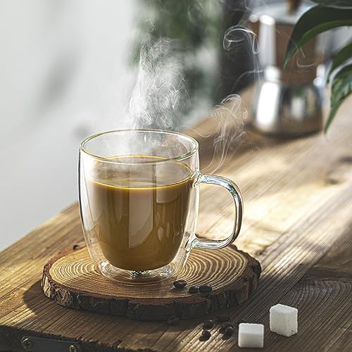 Sweese Set of 2 Double Wall Glass Coffee Mugs