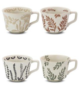 Butterfly & Ivy Funny Coffee Mug Set of 4