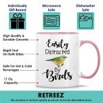 Easily Distracted by Birds Funny Coffee Mug