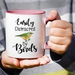Easily Distracted by Birds Funny Coffee Mug