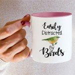 Easily Distracted by Birds Funny Coffee Mug