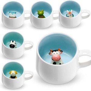 Funny 3D Animal Coffee Mugs Set of 6