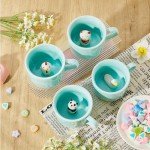 Funny 3D Animal Coffee Mug Set - 4 Pieces