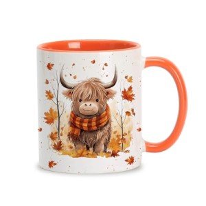 Highland Cow Fall Coffee Mug for Cow Lovers