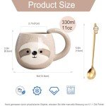 Funny Sloth Coffee Mug for Animal Lovers