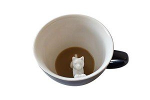 Stretching Cat Mug with Hidden Animal Surprise