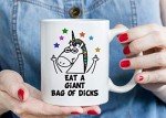Funny Unicorn Middle Fingers Coffee Mug, 11 oz