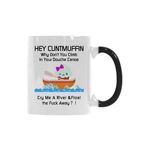 Funny Heat Reveal Mug - Hey Cuntmuffin!