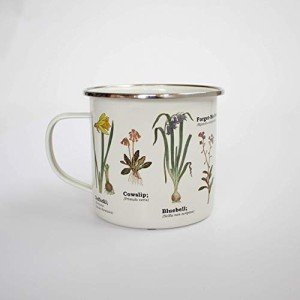 Funny Wildflower Enamel Mug for Coffee Lovers