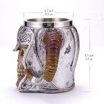 Viking Skull Beer Mug - 17oz Stainless Steel