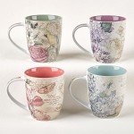 Floral Bible Verse Mugs - Set of 4