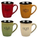 Set of 4 Quirky Bible Verse Coffee Mugs
