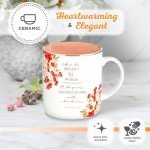 Inspirational Floral Mug: Proverbs 31:26 Design
