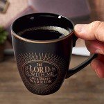 Matte Black Christian Mug with Uplifting Verse