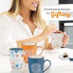 Thankful and Grateful Floral Coffee Mug Set