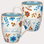 Thankful and Grateful Floral Coffee Mug Set