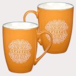 Thankful and Grateful Floral Coffee Mug Set
