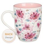 Strength & Dignity Pink Floral Coffee Mug