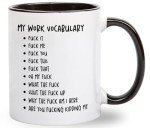 Work Vocabulary Coffee Mug - Funny Gift Idea