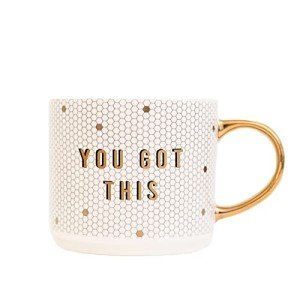 You Got This" Fun Coffee Mug with Gold Handle