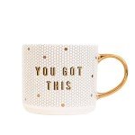 You Got This" Fun Coffee Mug with Gold Handle
