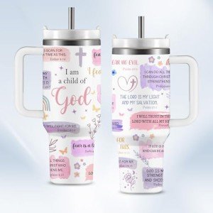 Funny Christian Coffee Tumbler for Women, 40Oz