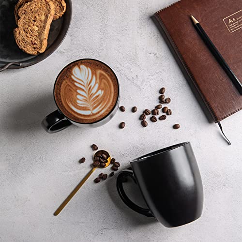 Set of 6 Large Ceramic Coffee Mugs with Handle