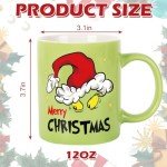 Funny Green Christmas Character Mug - 12oz