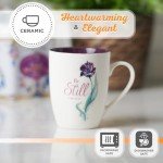 Be Still and Know Purple Tulip Coffee Mug