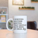 I Survived Another Meeting Mug - Funny Gift