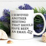 I Survived Another Meeting Mug - Funny Gift