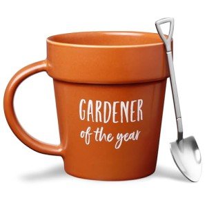 Funny Gardener Coffee Mug with Shovel Spoon