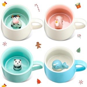 Funny 3D Animal Inside Coffee Mugs - Set of 4