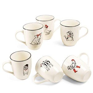 Fun Animal Coffee Mugs Set of 6