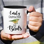 “Easily Distracted by Birds Funny Coffee Mug”