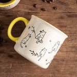 Funny Oversized Ceramic Coffee Mugs Set of 2