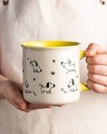 Funny Oversized Ceramic Coffee Mugs Set of 2