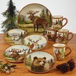 Set of 4 Multicolor Mountain Summit Mugs