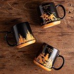 Set of 6 Funny Animal Mugs - Black