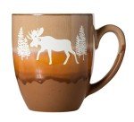 Moose Etched Stoneware Coffee Mug - 18oz