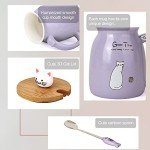 Adorable Cat Mug Set with Fish Spoon