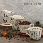 Funny Fox and Bear Coffee Mug Set