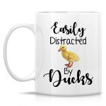 Easily Distracted by Ducks Funny Coffee Mug