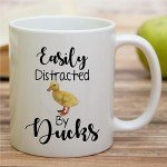 Easily Distracted by Ducks Funny Coffee Mug