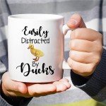 Easily Distracted by Ducks Funny Coffee Mug