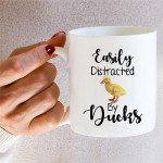 Easily Distracted by Ducks Funny Coffee Mug