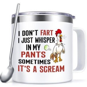 Funny Whispering Pants Chicken Coffee Mug - 14oz