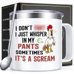 Funny Whispering Pants Chicken Coffee Mug - 14oz