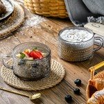 Gray Vintage Glass Mugs Set - Fun Gift Idea